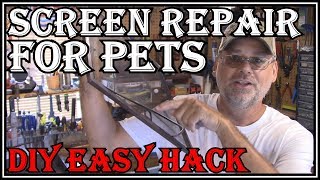 WINDOW SCREEN REPLACEMENT  ULTIMATE  DIY EASY HACK  FOR PET OWNERS