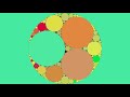 Apollonial Gasket running Cellular Automaton