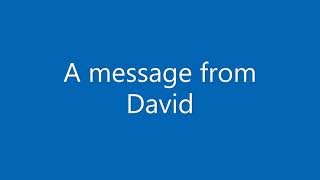 A message from Carole, Hannah and Jonathan Thorpe