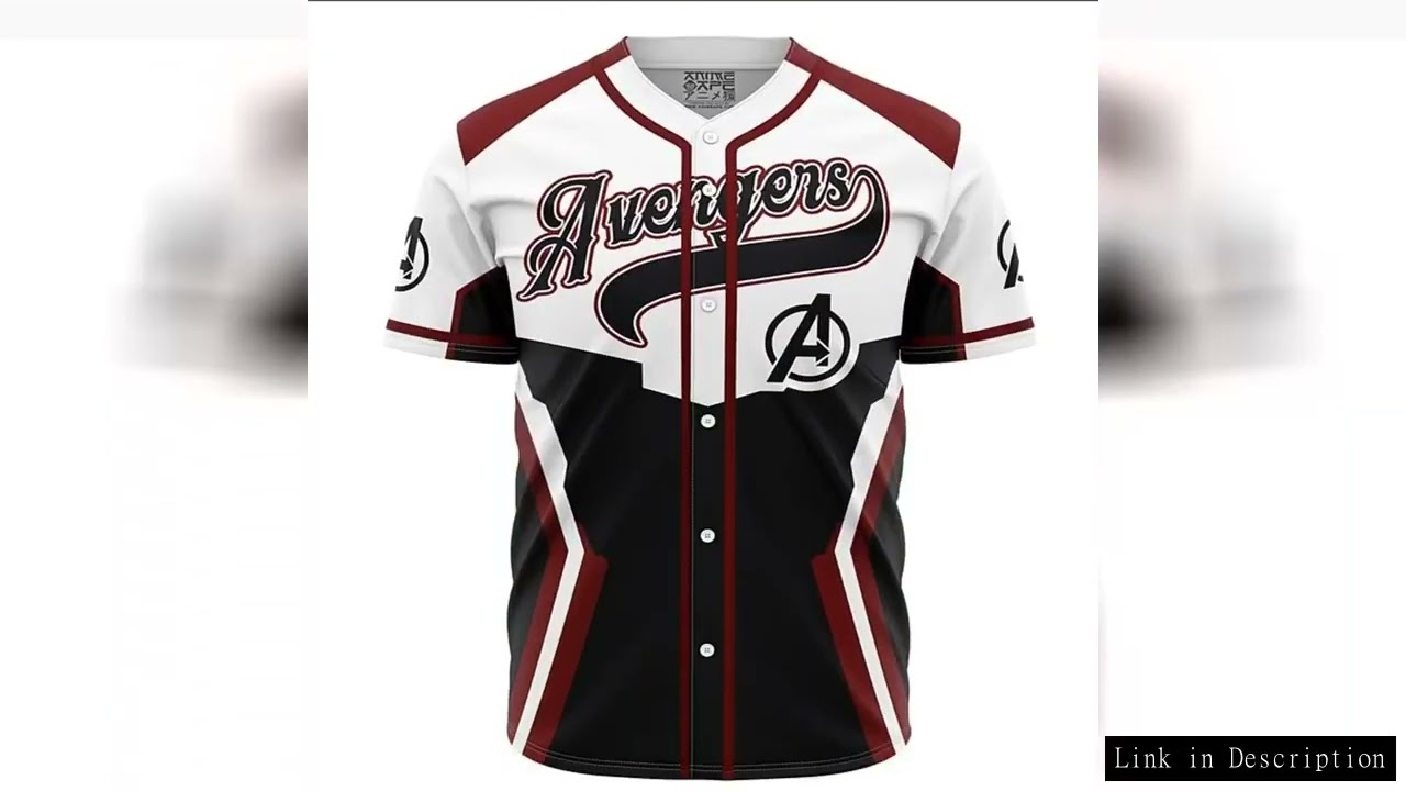 Marvel Avengers 3D Printed Men's Knitted T-shirt Summer Retro Children's Short-sleeved Baseball Jers