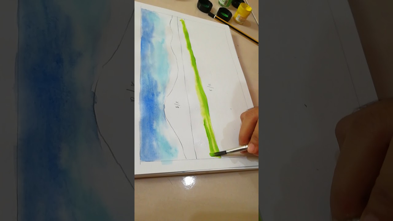 Mencatan bahagian padang (kering atas basah)