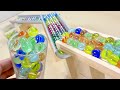 マーブルラン ASMR ⭐️ 雨どいの手作りスロープ、ビー玉が転がって水槽ケースへ!心地よい音の癒し #130