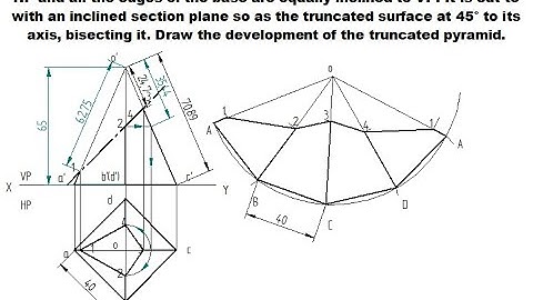 Development of lateral surfaces of solids Problem .3 computer Aided Engineering drawing. BCEDK103.