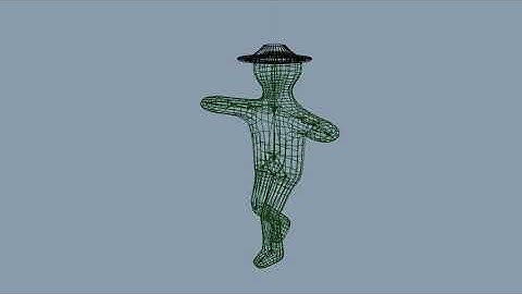 Blender OpenGL Rendering Animation - Wireframe Walk Cycle