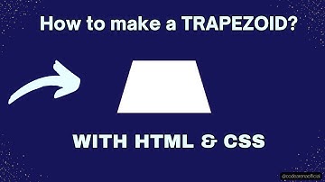 Make TRAPEZOID SHAPE with HTML & CSS | A Beginner