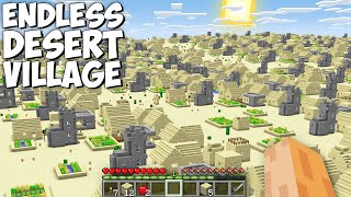 I found this ENDLESS VILLAGE Dungeon in Desert Minecraft !!! Secret Infinity Treasure Challenge !!!