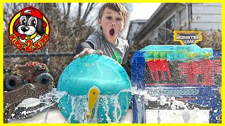 Monster Truck MESSY OBSTACLE COURSE Freestyle Challenge (2024 Detroit Monster Jam Highlights)