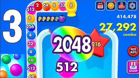 @jellymergegames - Bounce Merge 2048 (Unlocked 2048) Part 3 All Levels gameplay #bouncemerge