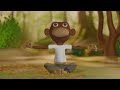 Sit, Breathe, and Stretch: Bedtime Peace with the Yoga Monkey! 🐒🌙 #SitBreatheStretch #KidsYoga