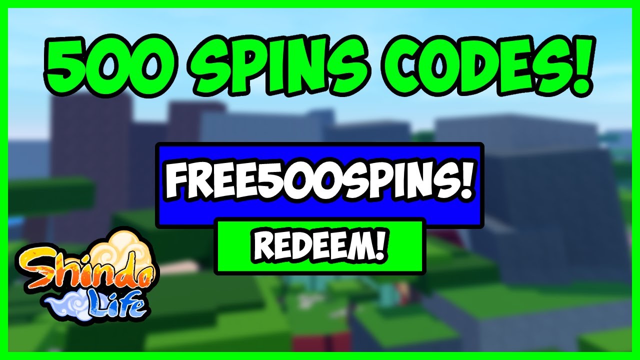 Using 500 SPINS  shindo life [Codes] 