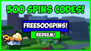 500 SPINS CODE] *NEW* SHINDO LIFE CODES + 25K RELLCOINS CODE