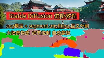 stable diffusion 大场景构图教程｜语义分割 controlnet seg 快速场景构建｜segment anything 局部修改｜快速提取蒙版｜分割一切