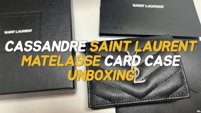 SLP Ysl Logo Card Holder Wallet - Fuchsia