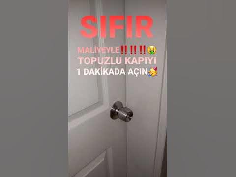 1 Dakikada‼️Topuzlu Kapı Kilidi Açma😎 Knob Door Unlock in 1 Minute ‼️ -  YouTube