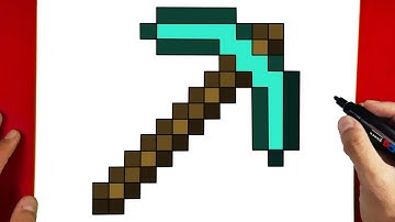 How to Draw A Minecraft Pickaxe