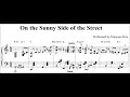 Jazz standard on the sunny side of the street for solo piano sheet music