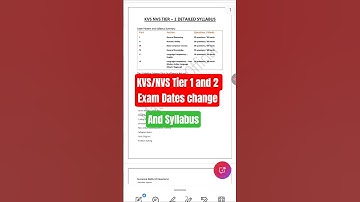KVS/NVS Exam Dates change and syllabus change Update #nvs #kvs #exam #education #kvsprt #teacher