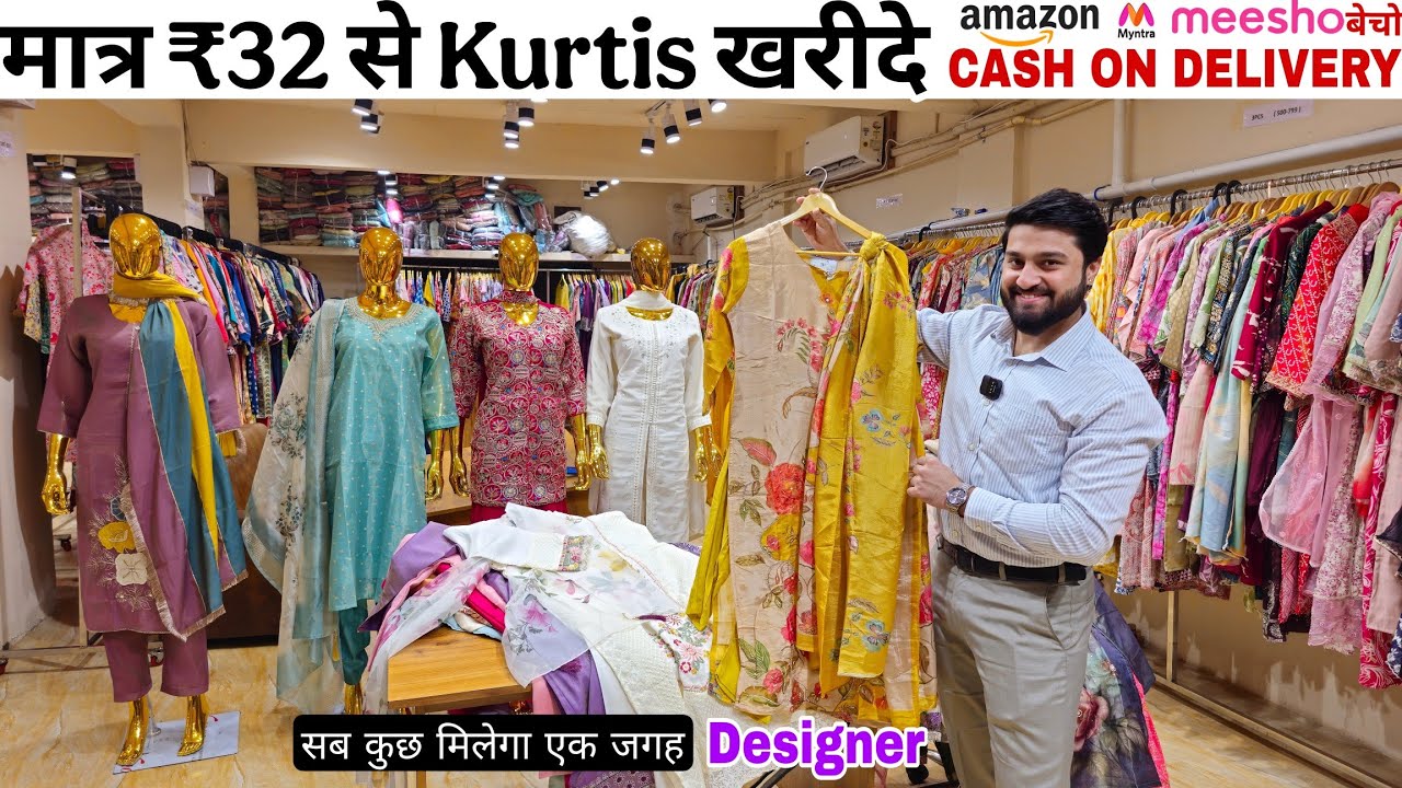 कुर्ती Cheapest kurti ₹32 में COD |  Kurti Wholesale Market | Kurti Biggest Manufacture in Surat