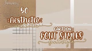 ☁️🦄 50 Aesthetic Fonts || Fancy ఌ Cartoon