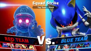 Team Shadow Mario vs Team Metal Sonic Squad Strike: SSBU Mods