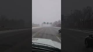 Dangerous winter driving conditions#winterdriving #snowstorm #highwaydriving #icyroads