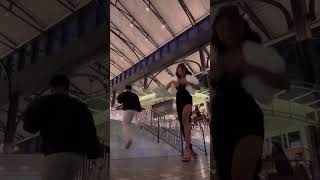 Lady's Clumsy Tumble Down Stairs