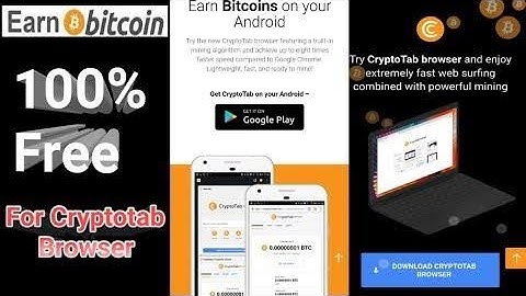 FREE 💯 Bitcoin cloud Mining/phone /Cryptotab lite browser link in the description