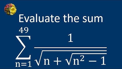 Evaluating the required sum using must know basic techniques (SS-376)