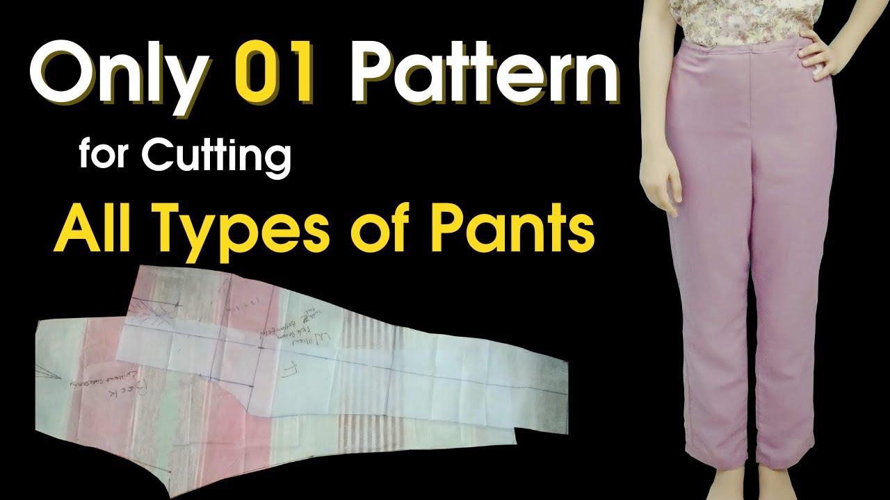 Women Pants FREE Pattern for Beginners DIY | Women Trousers Cutting ...