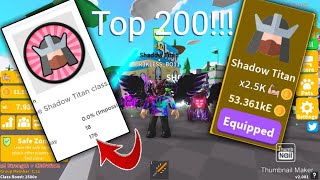 I got shadow titan rank. Top 200!!!!