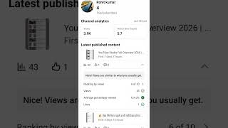 #shorts YouTube Studio Analytics Screenshot | Views & Subscribers Update #trending #sad