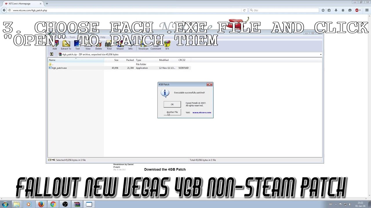 Fallout New Vegas 4gb Non Steam Patch Youtube