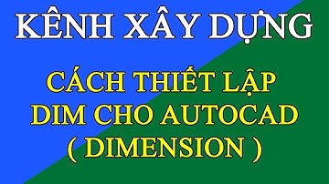 HỌC AUTOCAD 02 | CÁCH THIẾT LẬP DIM CHO AUTOCAD ( DIMENSION )