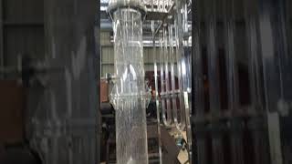 Feeding test of experimental flotation column