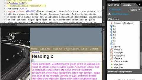 A Quick Intro into Color Codes on the Styles Panels in Expression Web