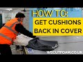 TOP TRICK! How To Get Large Cushions Back In Their Covers, ideal for sofa cushions!