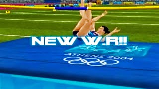 Athens 2004 (PS2) World Record High Jump 2.10 (HD 720p)