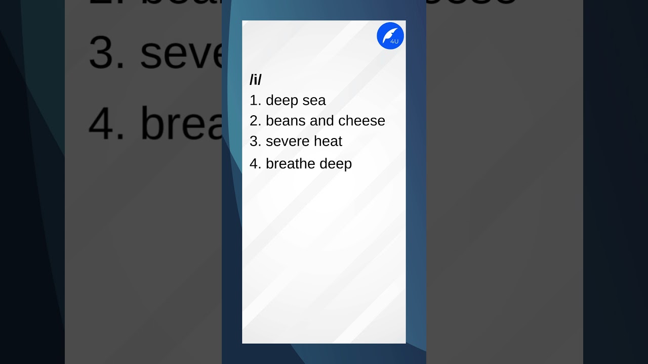 i | Luyện phát âm | Luyện nghe tiếng Anh | All English 4U