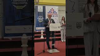 Andrija Jorgić svečano otvaranje finala republičkog šahovskog takmičenja za osnovce i srednjoškolce