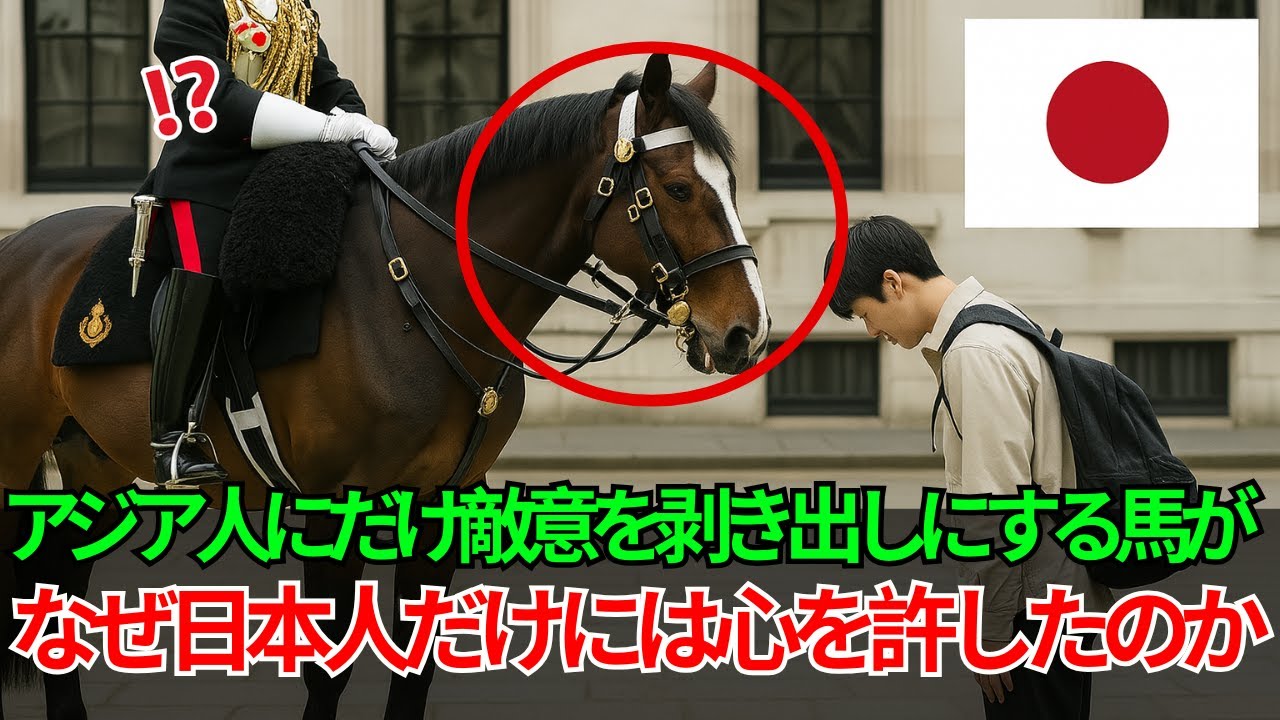 【海外の反応】近衛兵の馬は知っていた。日本人だけが持つ“ある秘密”を…。英国人男性が日本で突き止めた真実に、全世界が言葉を失う！