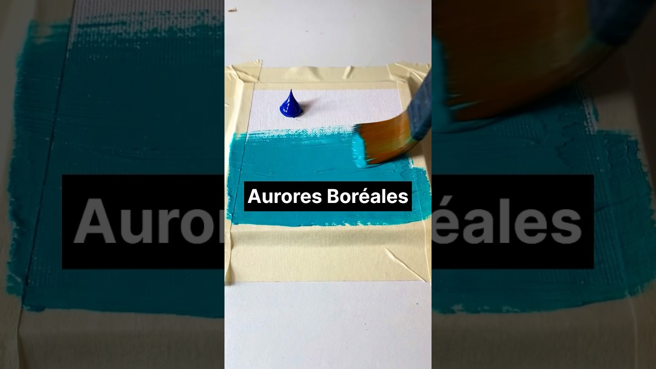 Faire une Aurore Bor&eacute;ale facilement #shorts #art #peinture