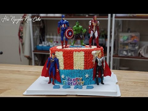 Bánh Sinh Nhật Biệt Đội Siêu Anh Hùng - Decorate Avengers Cake for Kids | Foci