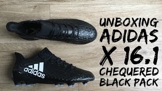 Adidas X 16.1 'CHEQUERED BLACK PACK' | UNBOXING | football boots | brandnew 2017 | HD