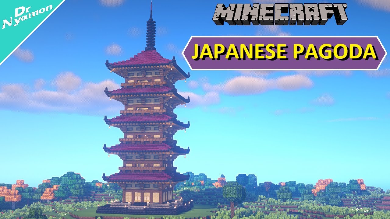 Minecraft Tutorial - How to Build a Japanese Pagoda 