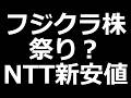 フジクラ株祭り？NTT下落止まらない