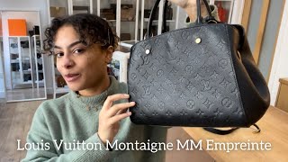 M42746 Louis Vuitton Monogram Empreinte Montaigne MM-Marine Rouge