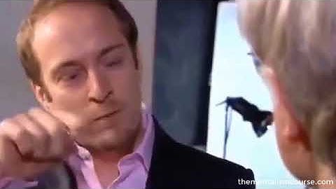 Derren Brown getting hits with cold reading techniques using negative statements to read minds