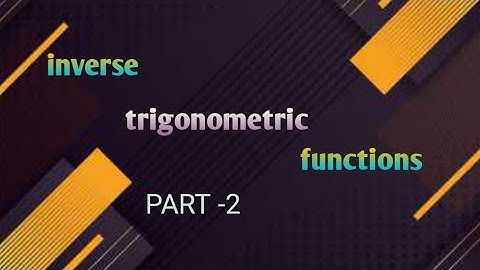 inter maths-1A inverse trigonometric functions very important questions