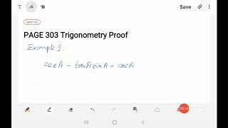 MAT133 PAGE 303 Example 1,2 and 3. Trigonometry Proof