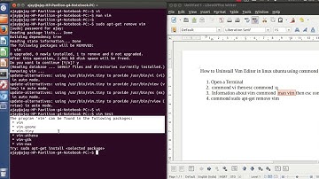 how to install and uninstall vim editor in ubuntu/linux